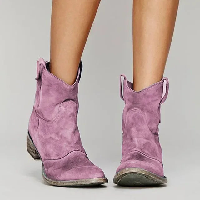 Sylvette | Western-Stiefeletten aus Wildleder