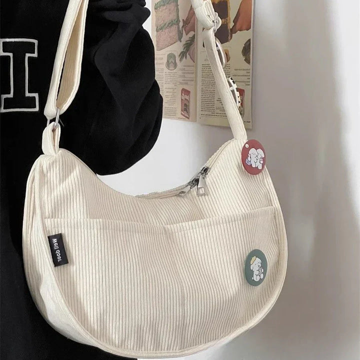 Chicago | Klassische Cord-Schultertasche für Damen
