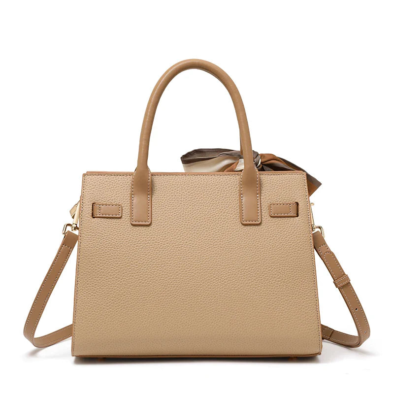 Karaj | Strukturierte Beige Kunstleder-Tasche