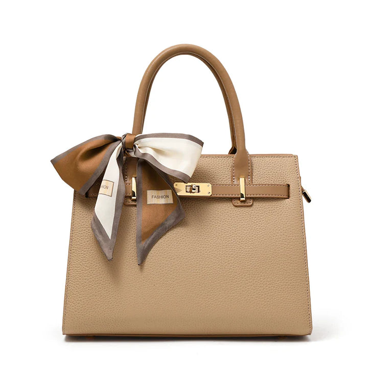 Karaj | Strukturierte Beige Kunstleder-Tasche