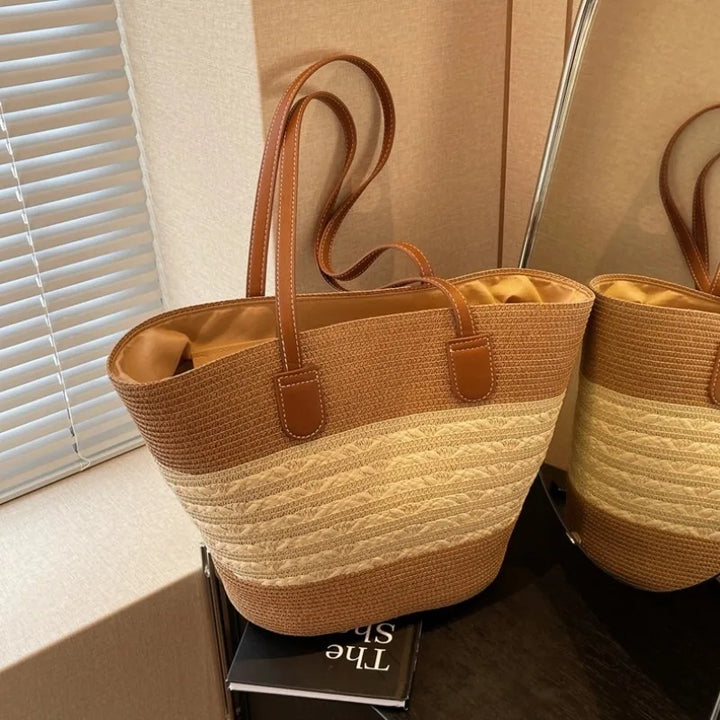 Miami | Geräumige Stroh-Schultertasche