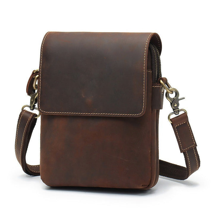 Borama | Retro Schultertasche aus Rindsleder