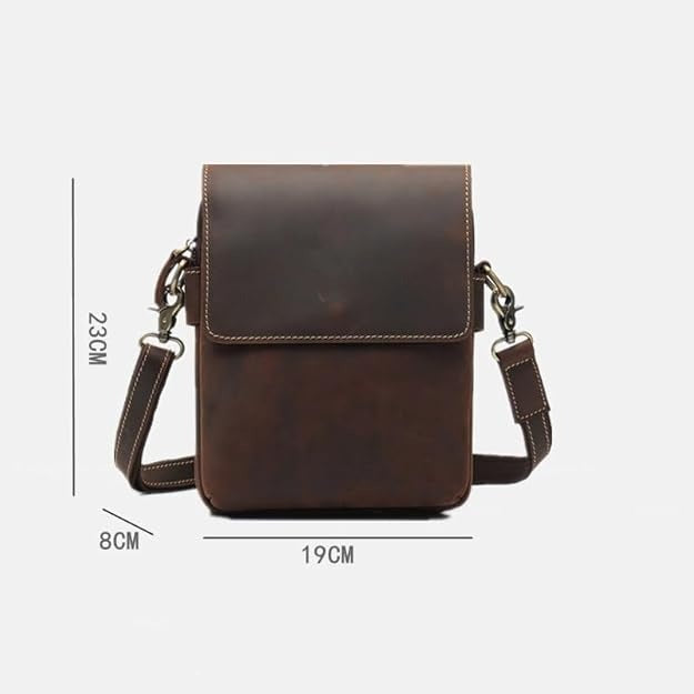 Borama | Retro Schultertasche aus Rindsleder