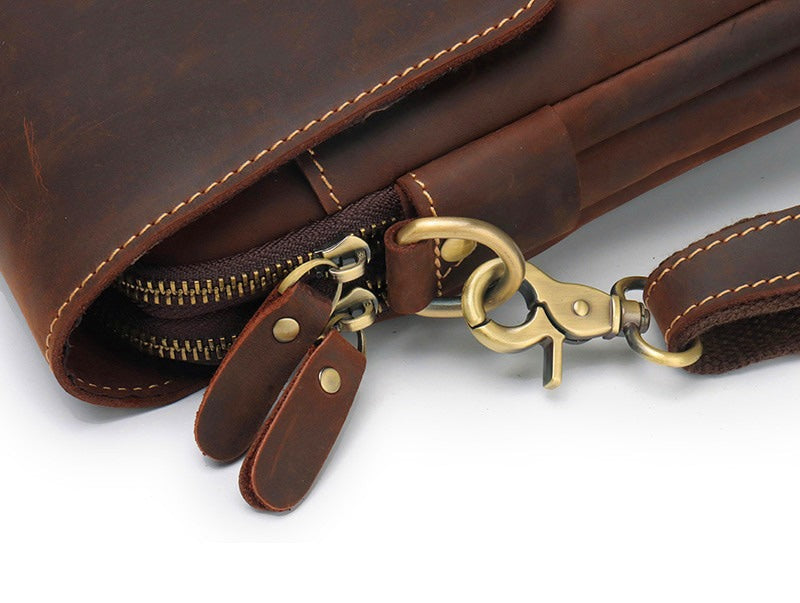 Borama | Retro Schultertasche aus Rindsleder