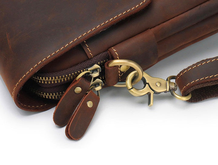 Borama | Retro Schultertasche aus Rindsleder