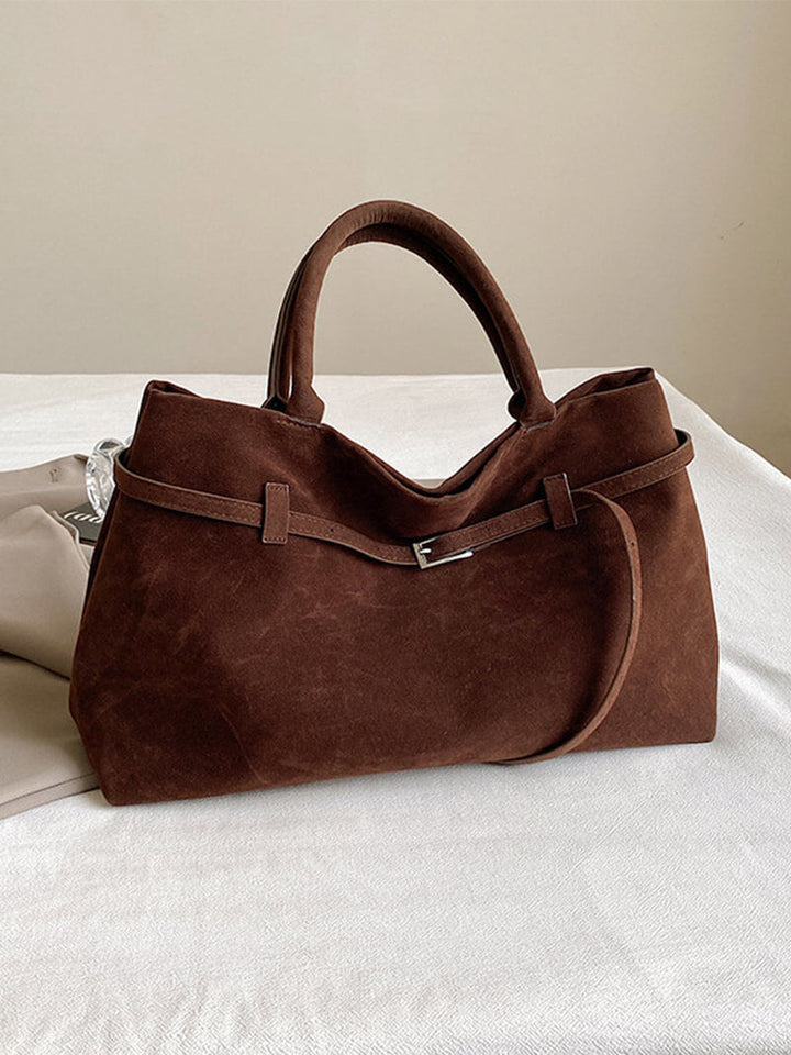 Ulsan | Braune Wildleder Handtasche