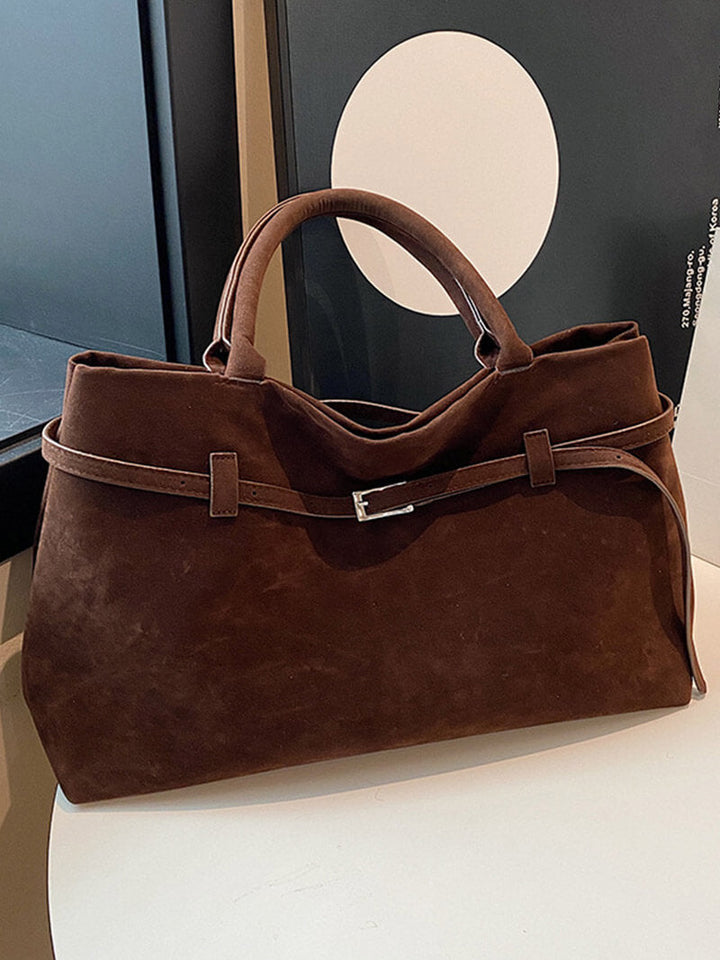 Ulsan | Braune Wildleder Handtasche