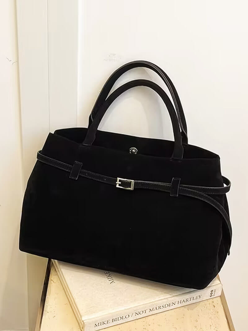 Ulsan | Braune Wildleder Handtasche