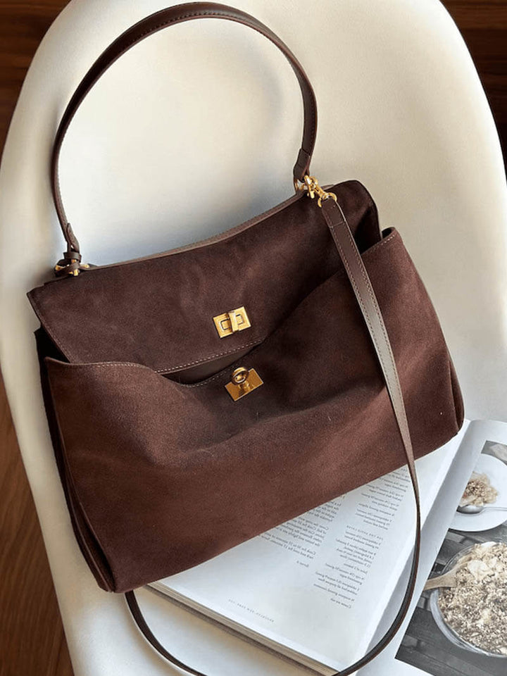 Zarzis | Elegante Handtasche aus veganem Wildleder