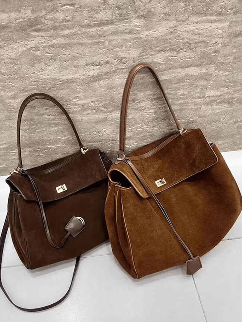 Zarzis | Elegante Handtasche aus veganem Wildleder