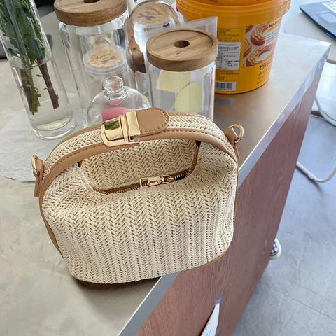 Jakarta | Boho Crossbody-Tasche aus Stroh