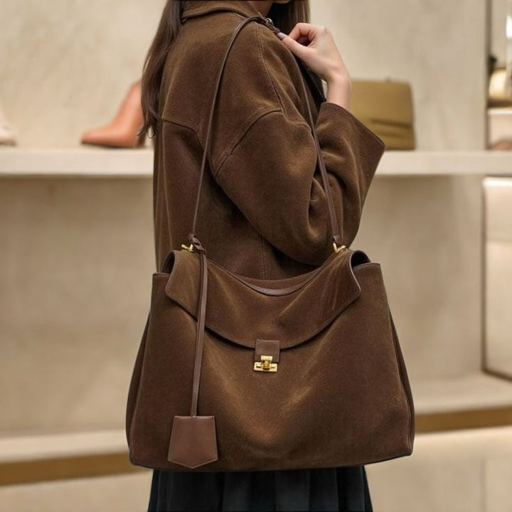 Zarzis | Elegante Handtasche aus veganem Wildleder