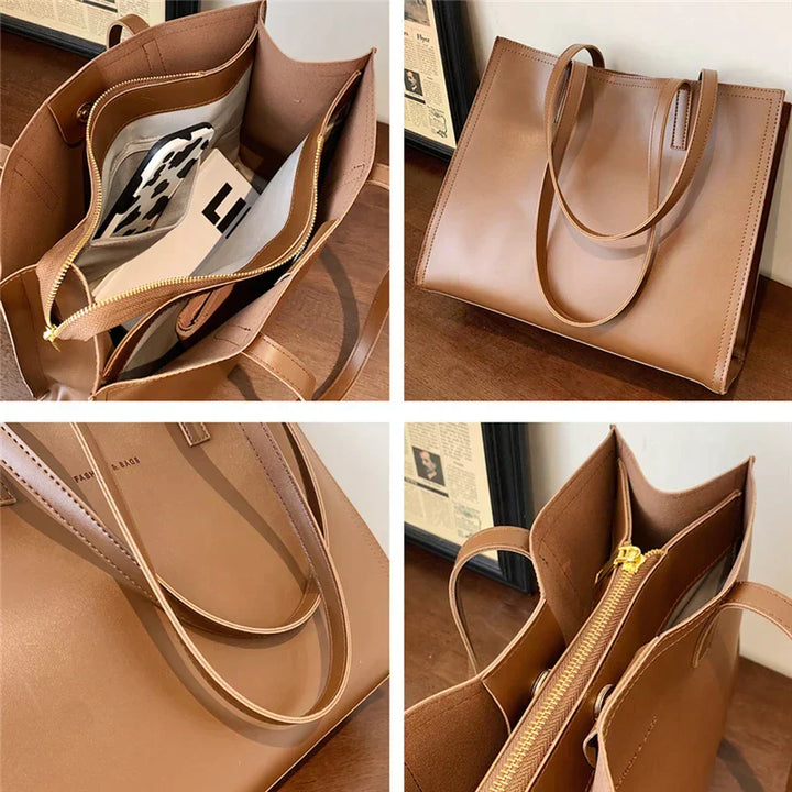 Nara | Strukturierte Ledertasche mit Fächern