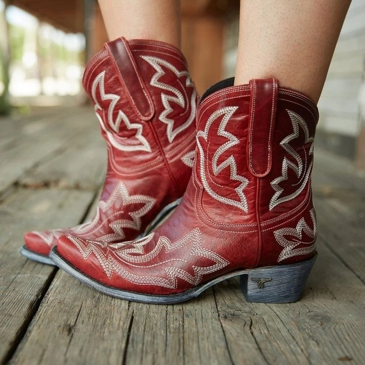 Laurice | Bestickte Cowboystiefel aus Leder