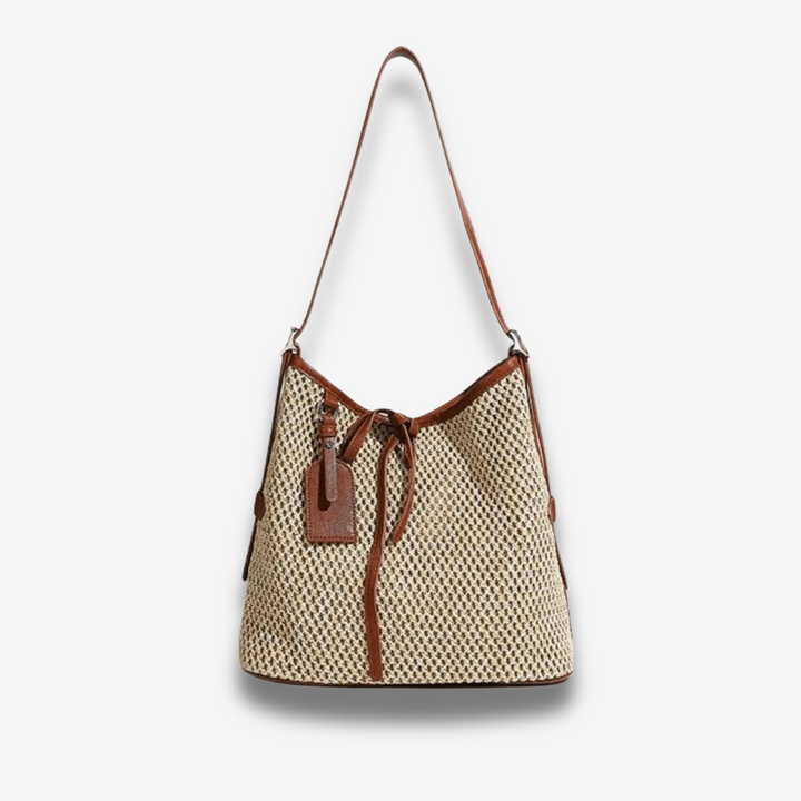 Palermo | Strohkordel Bucket Bag aus Leder