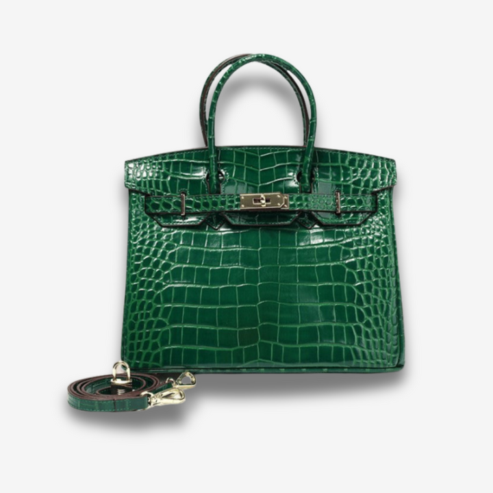 Barrow | Croc‑Prägung Tote in Smaragdgrün