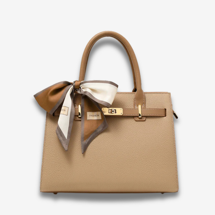 Karaj | Strukturierte Beige Kunstleder-Tasche