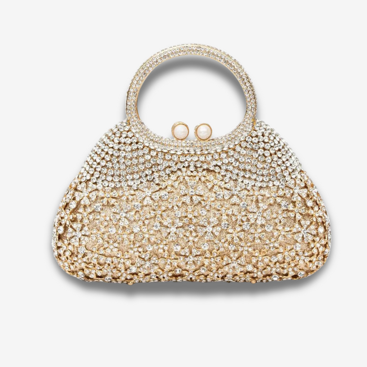 Rancagua | Goldene Kristall‑Clutch für Abende