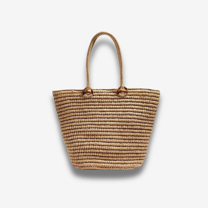 Badajoz | Klassische Strohtasche im Tote-Stil