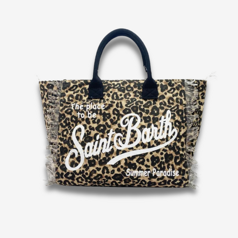 Delhi | Große Laptoptasche Leopard-Print