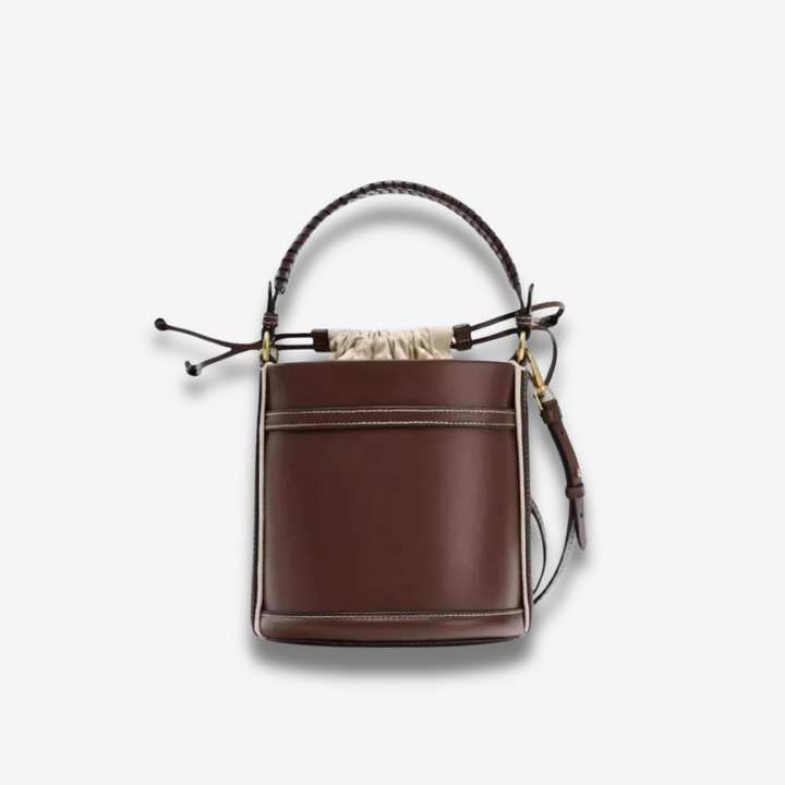 Ahvaz | braune Bucket Bag mit Kordelzug