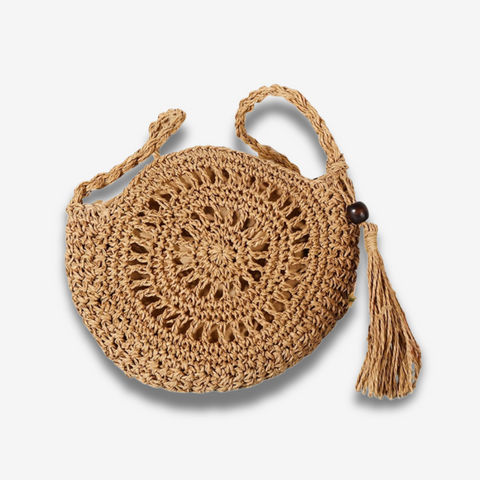 Mombasa | Jute‑Rundtasche mit Reißverschluss
