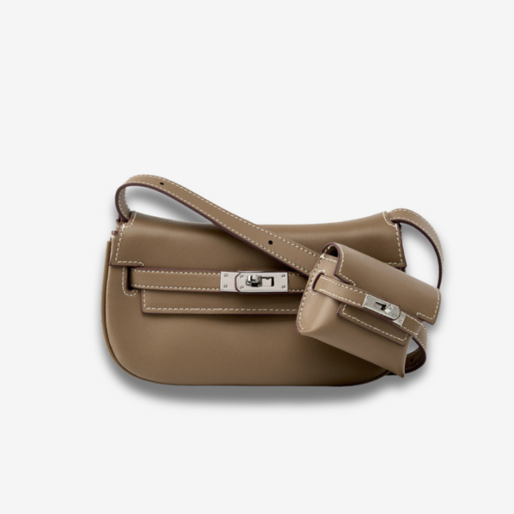 Geelong | Weiche Leder‑Shoulder‑Bag mit Mini‑Pouch