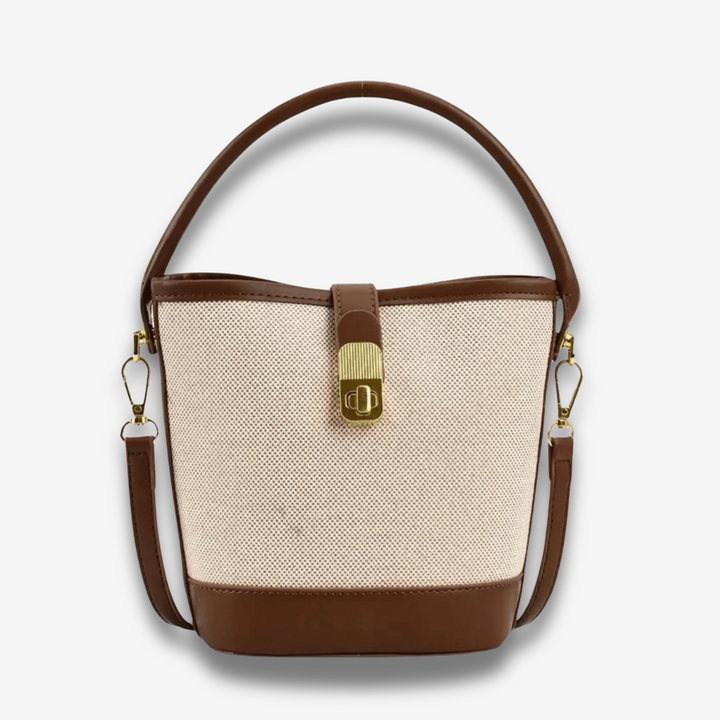 Nelson | Elegante Canvas-Leder-Bucket-Bag