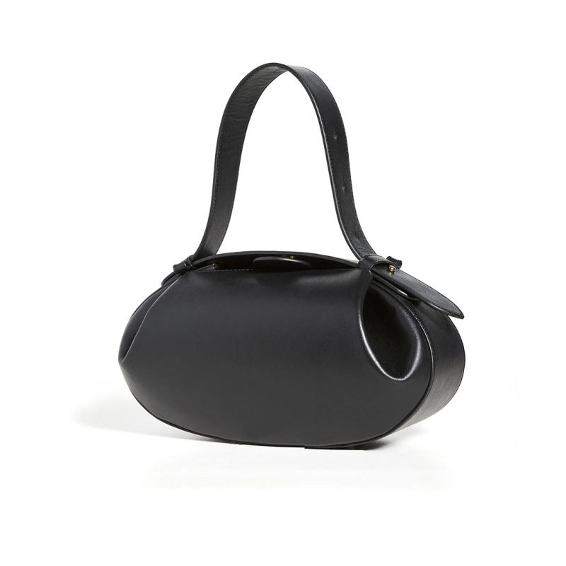 Varna | Skulpturale braune Schultertasche