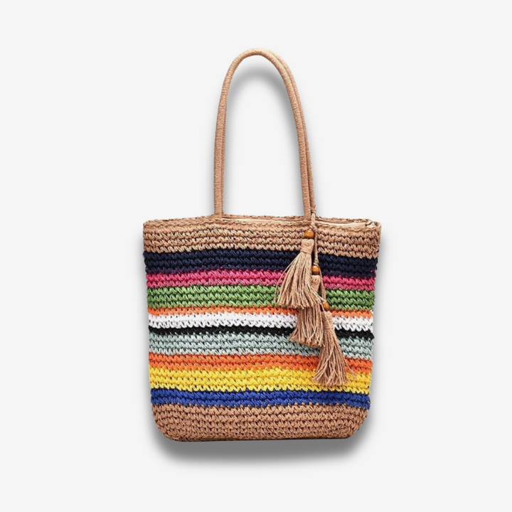 Petrozavodsk | Gestreifte Woven Tote mit Tasseln