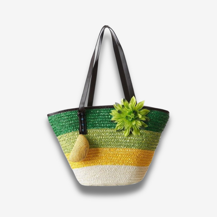 Bergamo | Bunte Strohtasche für Strandtage