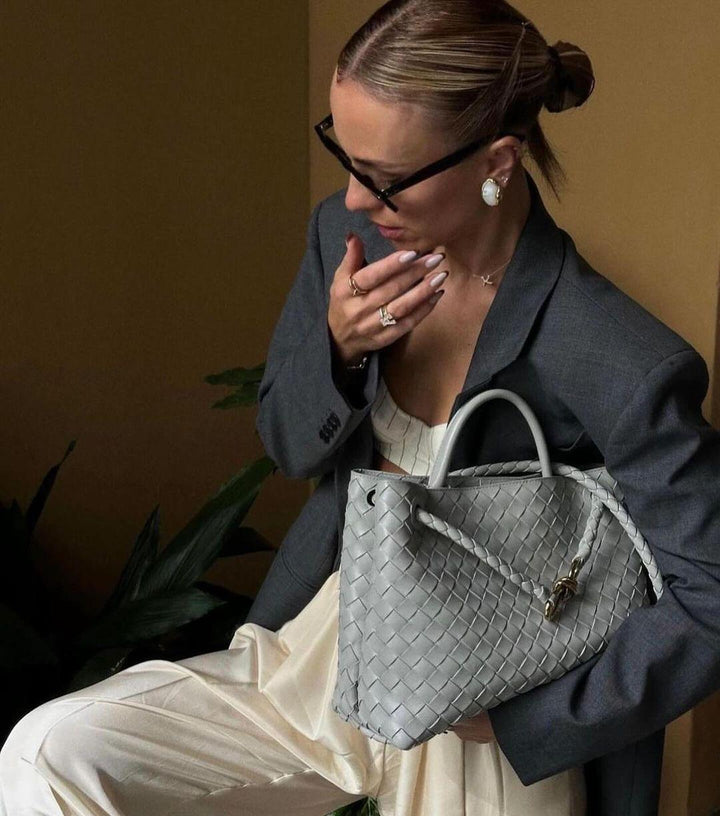 Mangilao | Gewebte vegane Tote Bag mit Golddetail