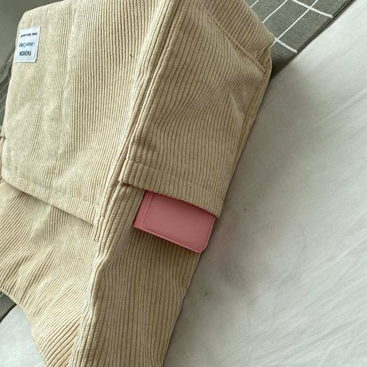 Wiesbaden | Klassische Canvas Cord Schultertasche
