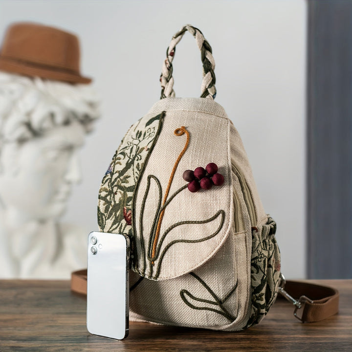 Hangzhou | Handgefertigter Ethno-Rucksack mit Stickerei