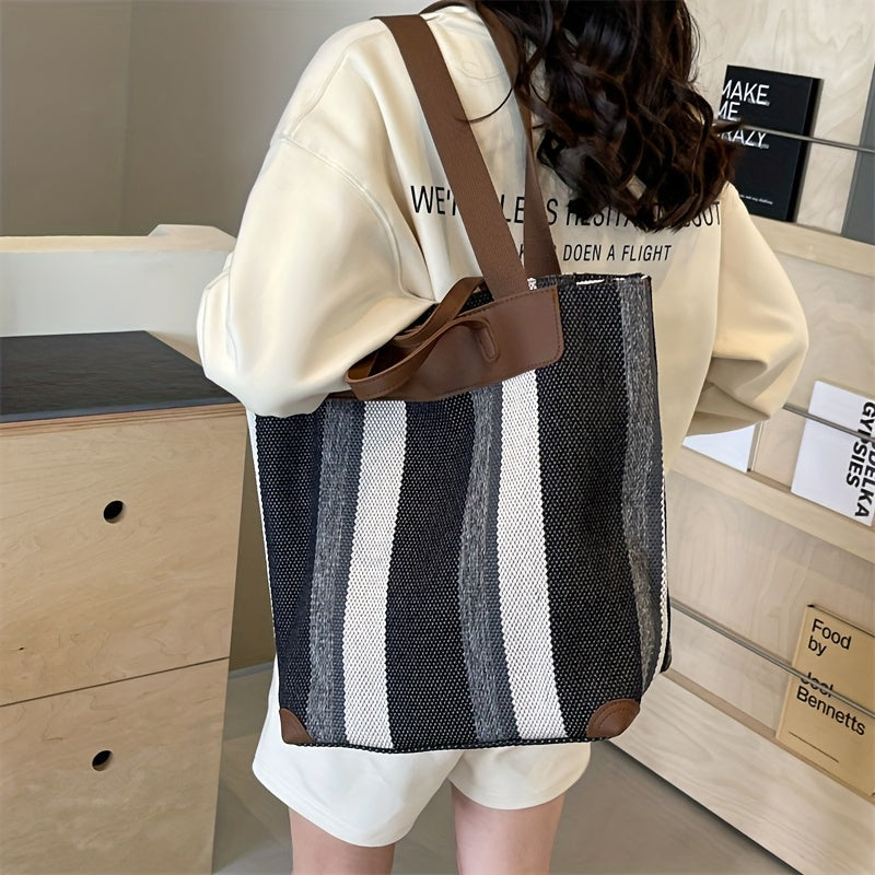 Tashkurgan | Gestreifte Casual Tote Bag