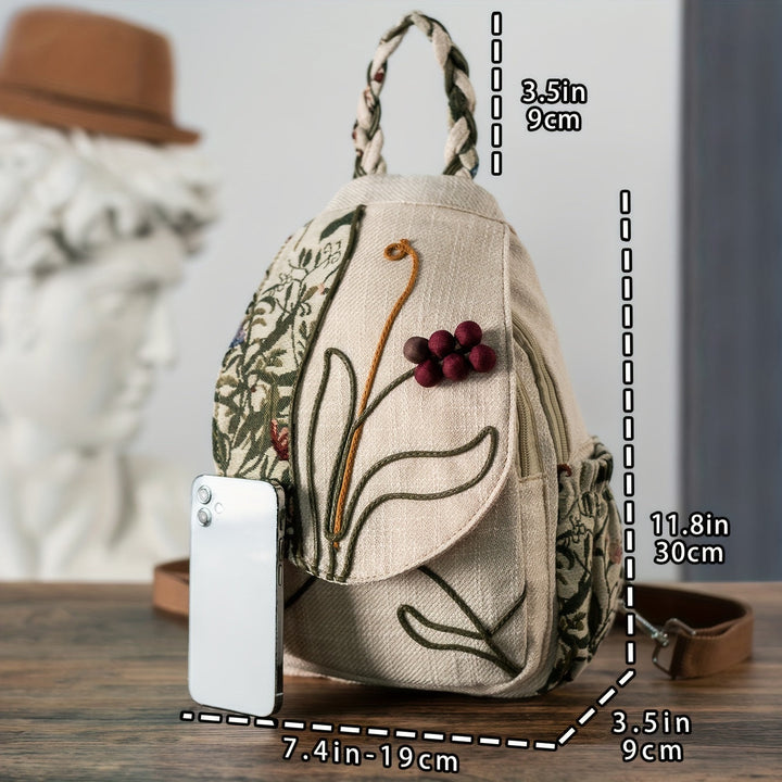 Hangzhou | Handgefertigter Ethno-Rucksack mit Stickerei