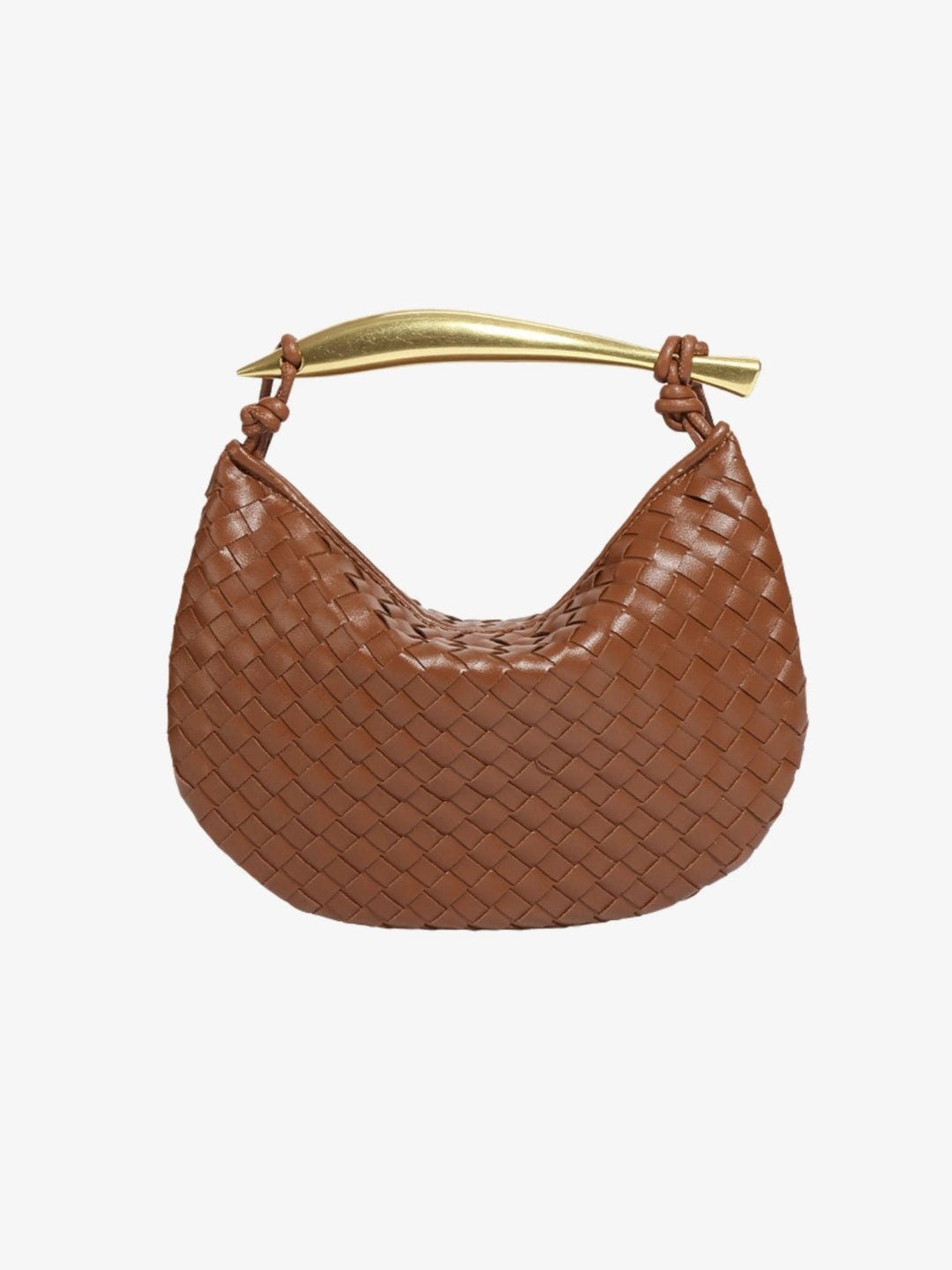 Plovdiv | Geflochtene Leder‑Handtasche mit Bügelgriff