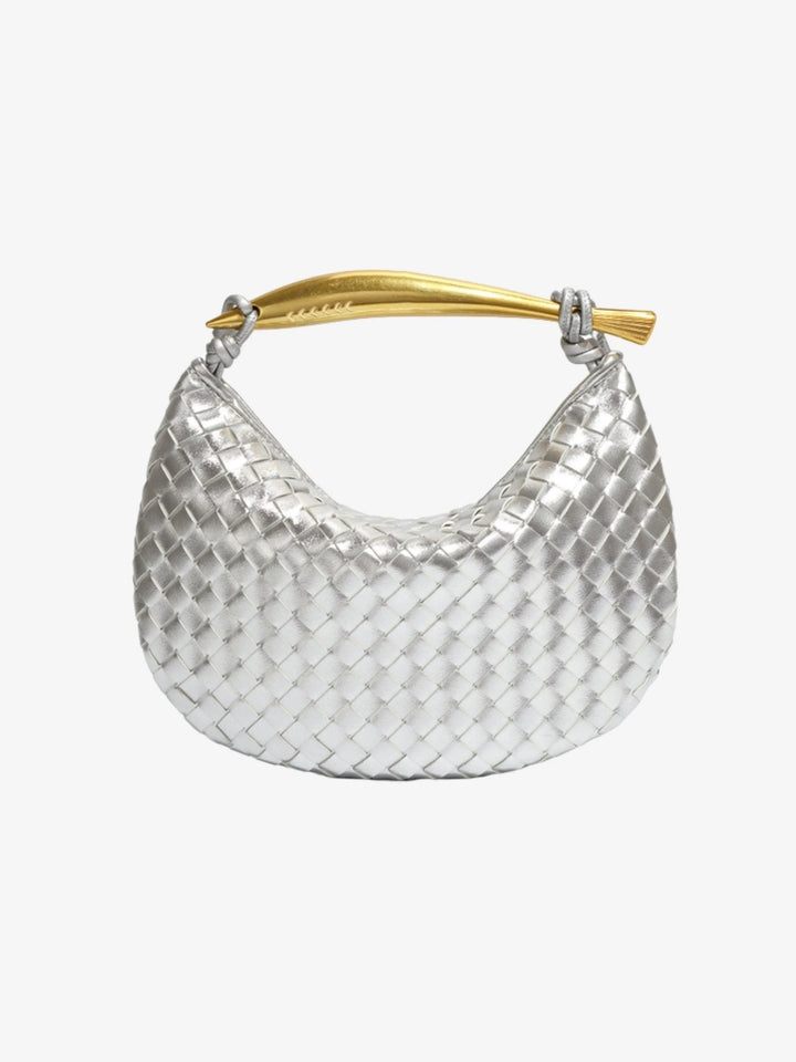 Plovdiv | Geflochtene Leder‑Handtasche mit Bügelgriff