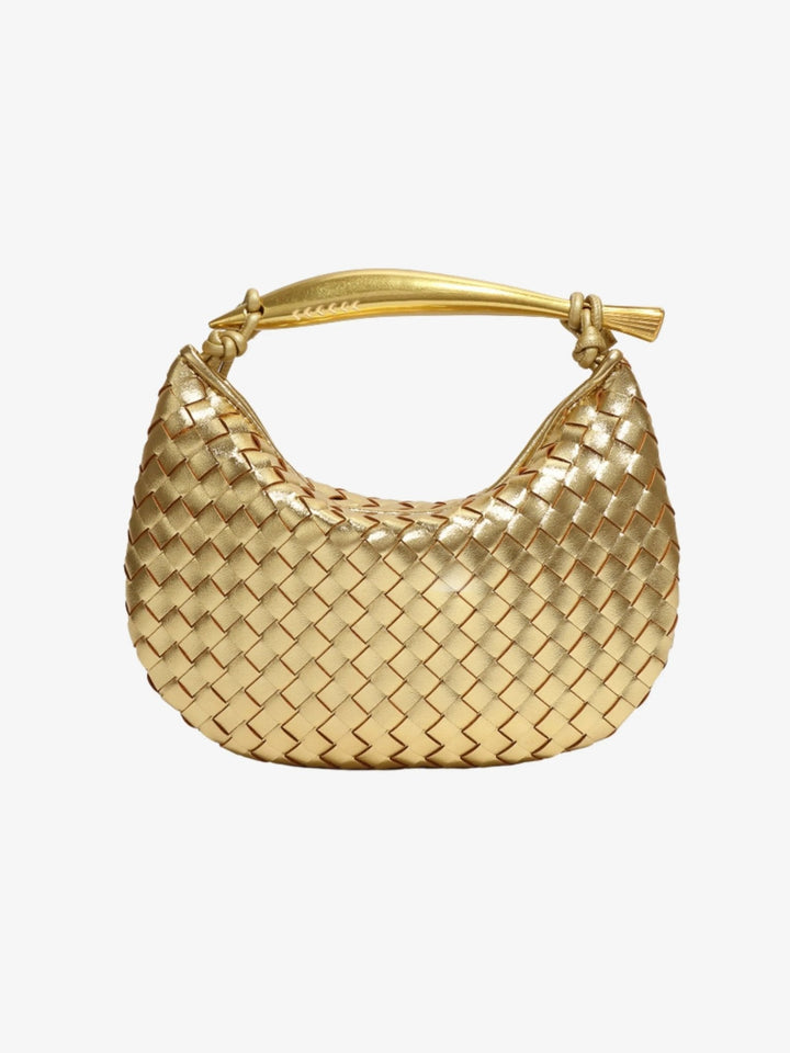 Plovdiv | Geflochtene Leder‑Handtasche mit Bügelgriff