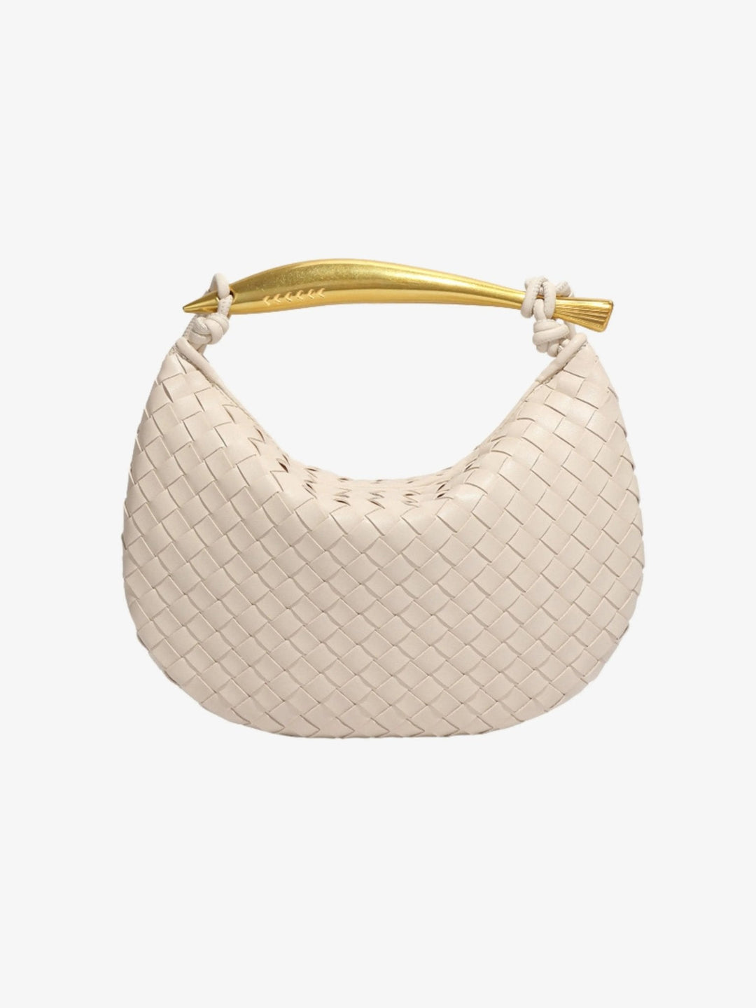 Plovdiv | Geflochtene Leder‑Handtasche mit Bügelgriff