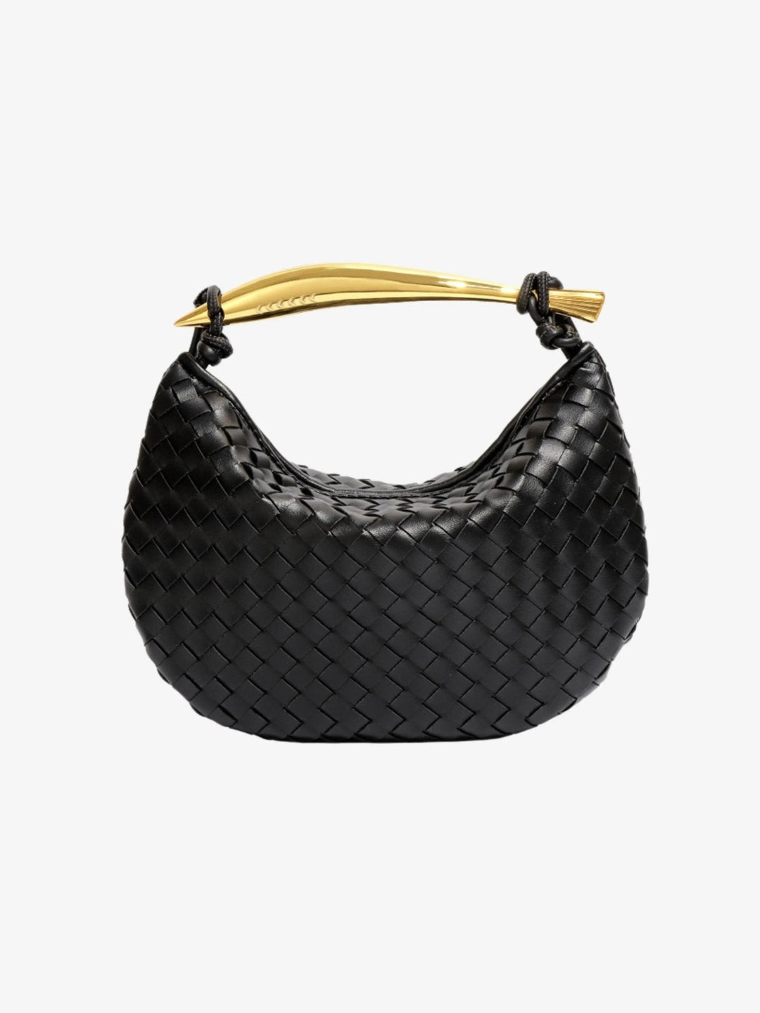 Plovdiv | Geflochtene Leder‑Handtasche mit Bügelgriff