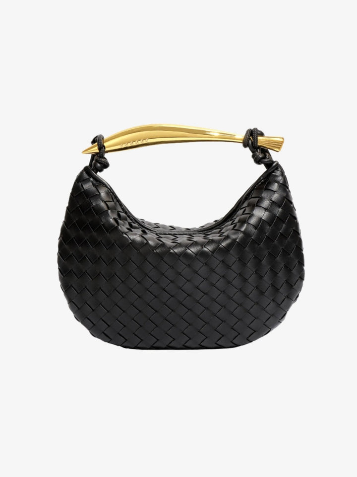 Plovdiv | Geflochtene Leder‑Handtasche mit Bügelgriff