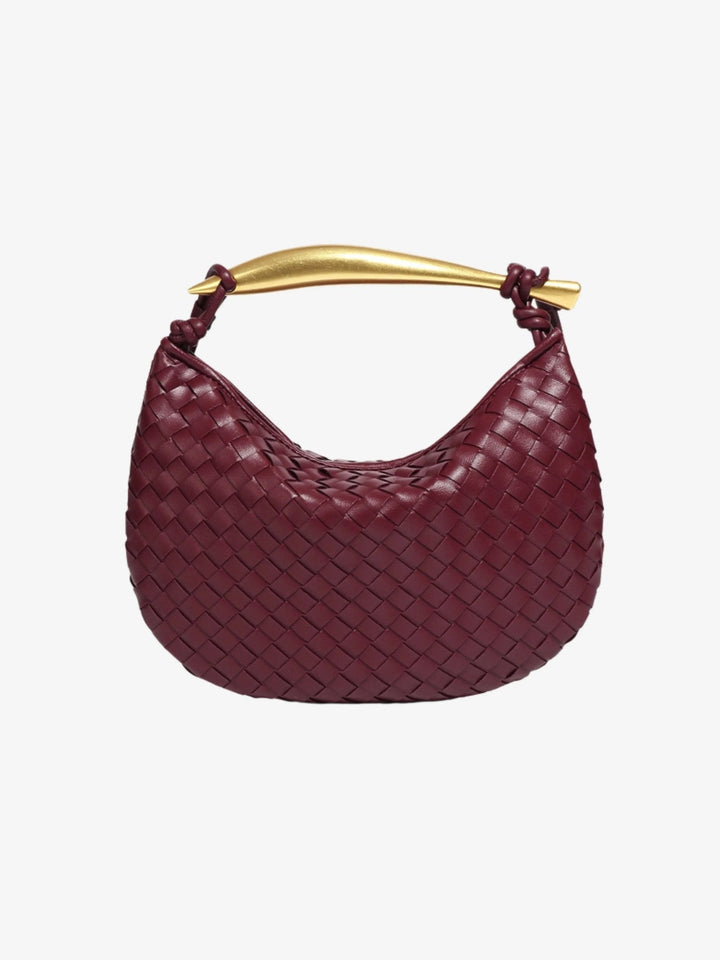 Plovdiv | Geflochtene Leder‑Handtasche mit Bügelgriff