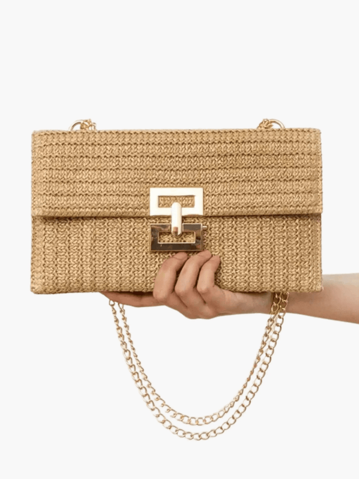 Corrientes | Geflochtene Raffia-Schultertasche