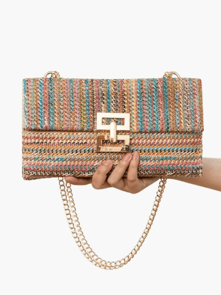 Corrientes | Geflochtene Raffia-Schultertasche