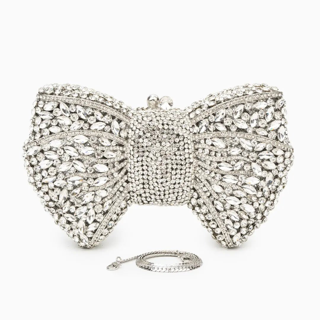 Charlestown | Kristall‑Strass Schleifen‑Clutch