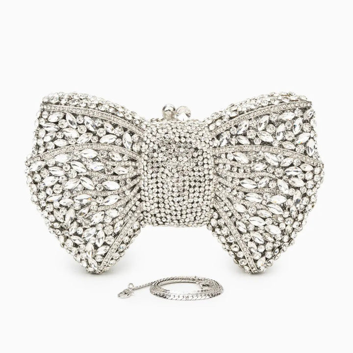 Charlestown | Kristall‑Strass Schleifen‑Clutch