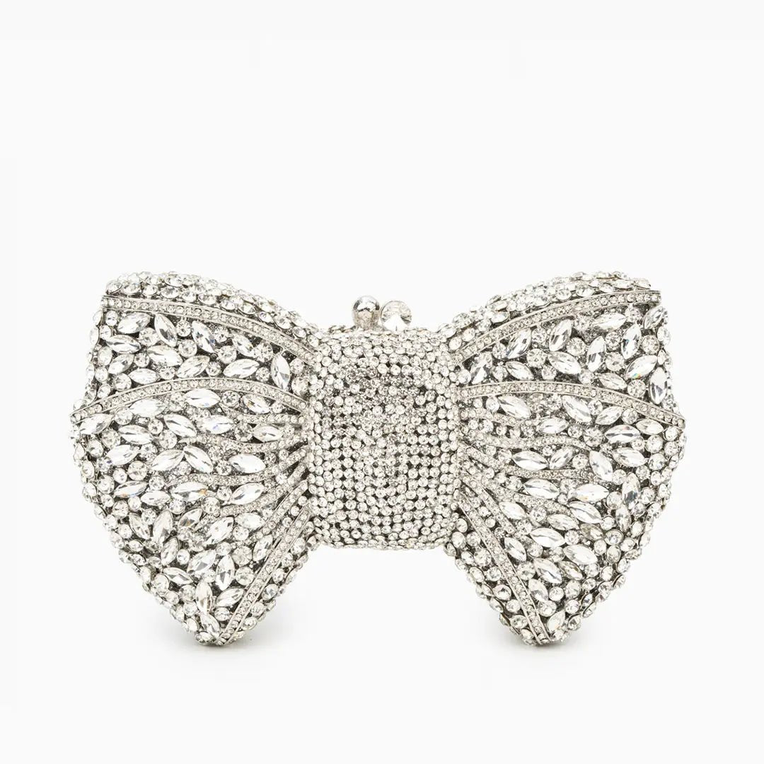 Charlestown | Kristall‑Strass Schleifen‑Clutch