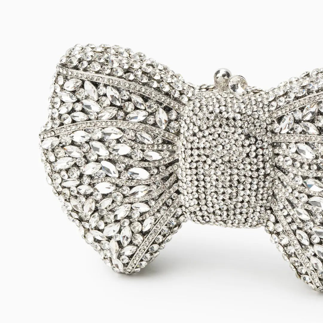 Charlestown | Kristall‑Strass Schleifen‑Clutch