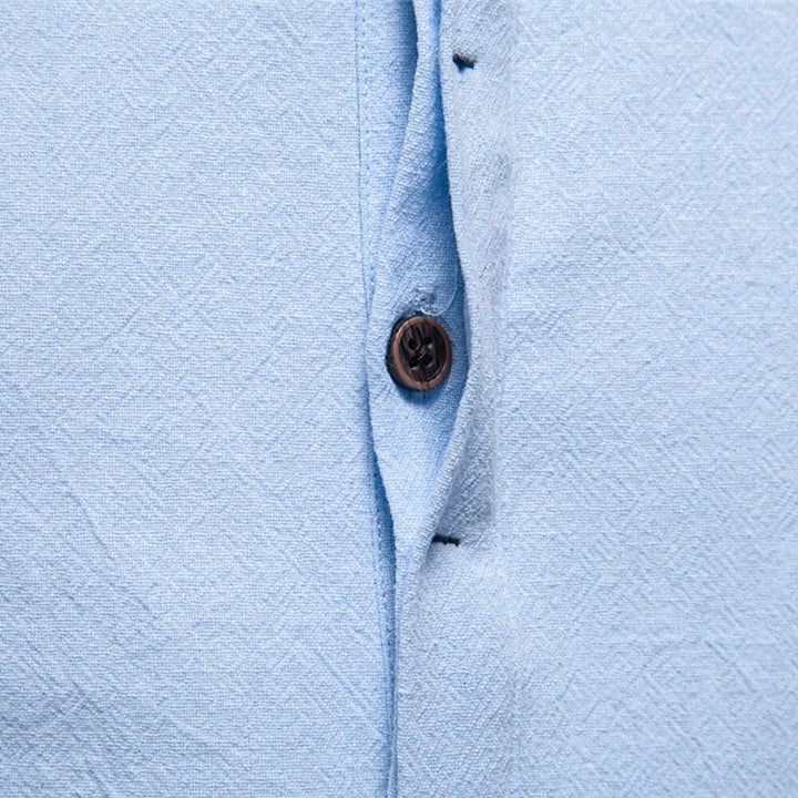 Nolen | Baumwollhemd mit Stehkragen